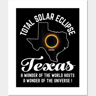 Texas Solar Eclipse 2024 Posters and Art